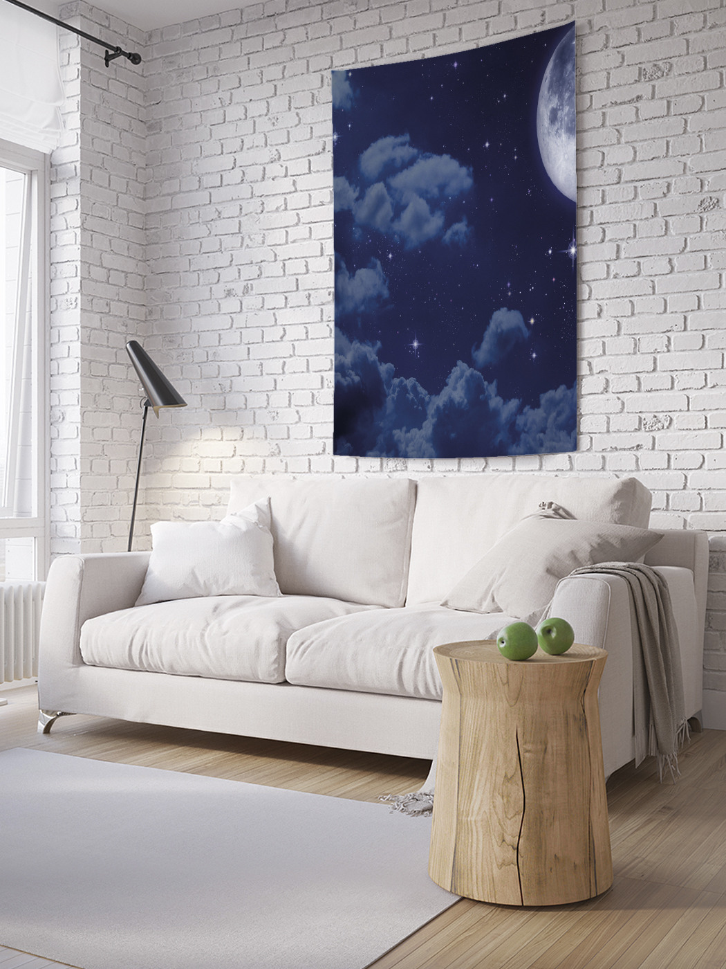 

Вертикальное фотопанно на стену JoyArty Полная луна в облаках 150x200 см, Полная луна в облаках