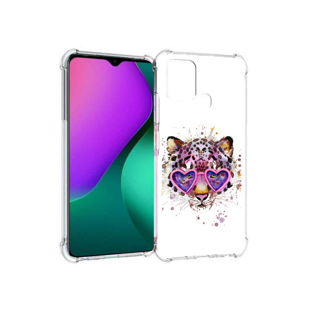 

Чехол MyPads Tocco для Infinix Hot 10 Play модный леопард, Прозрачный, Tocco
