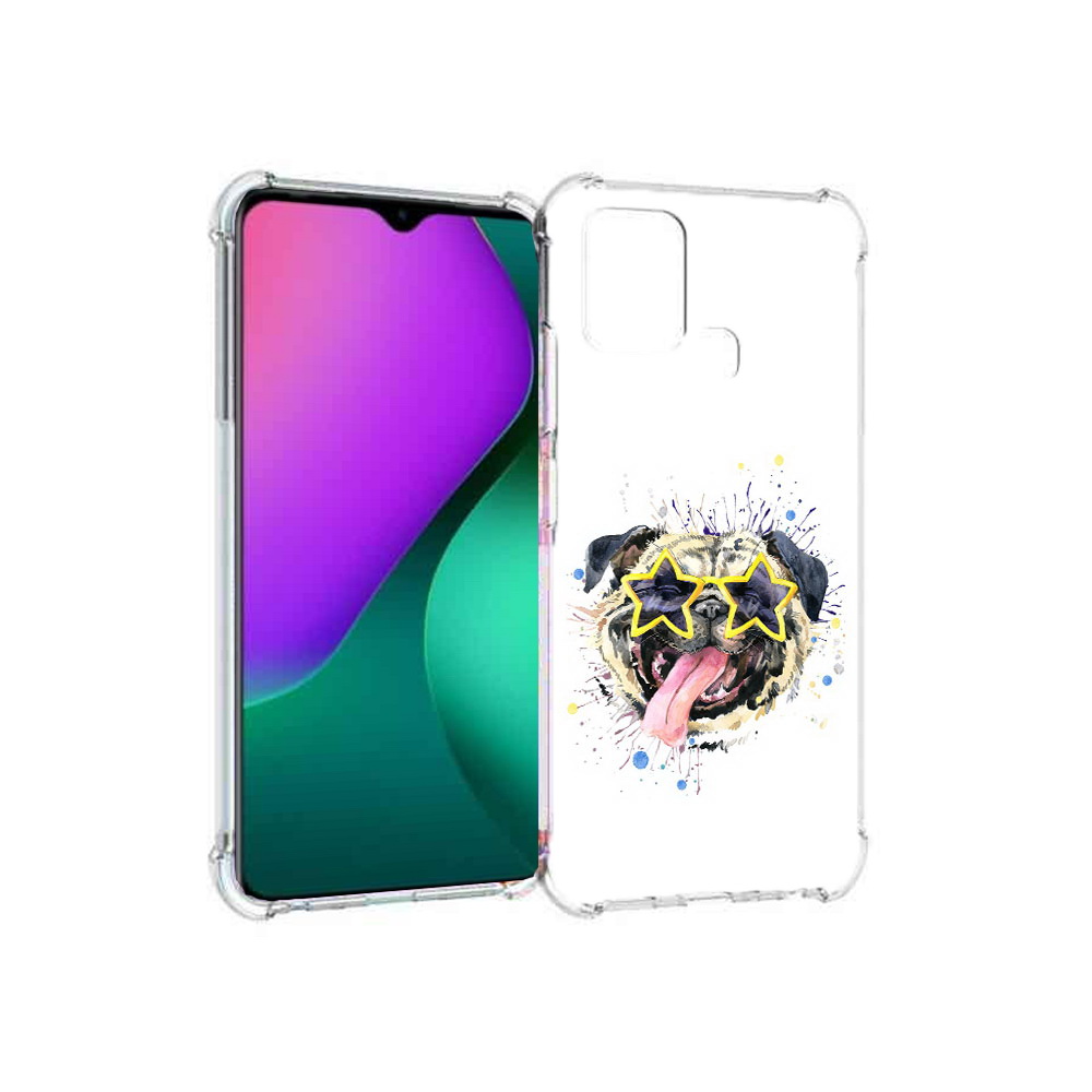

Чехол MyPads Tocco для Infinix Hot 10 Play мопс боксер, Прозрачный, Tocco