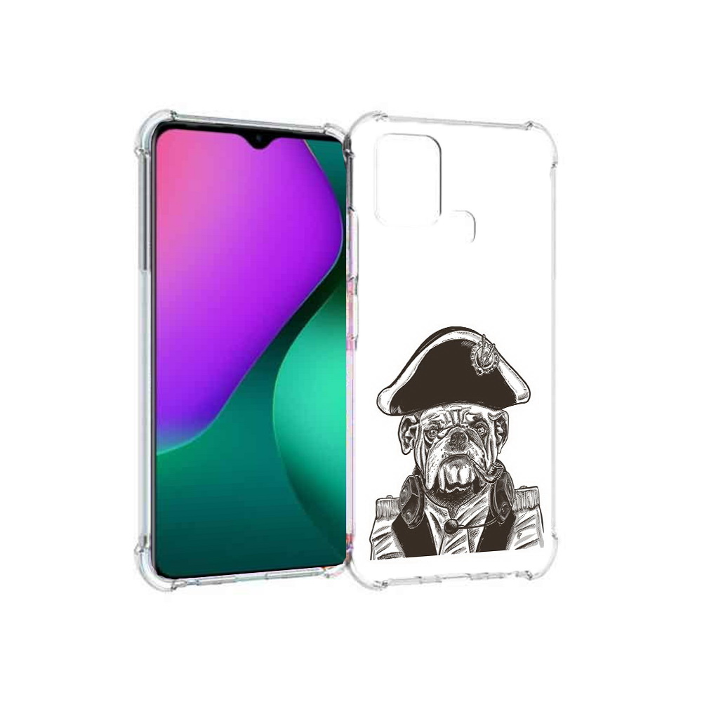 

Чехол MyPads Tocco для Infinix Hot 10 Play мопс генерал, Прозрачный, Tocco