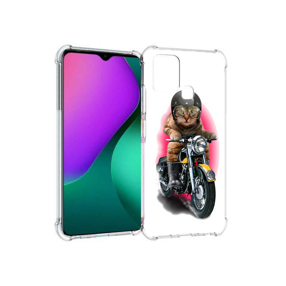 

Чехол MyPads Tocco для Infinix Hot 10 Play мото-кот, Прозрачный, Tocco