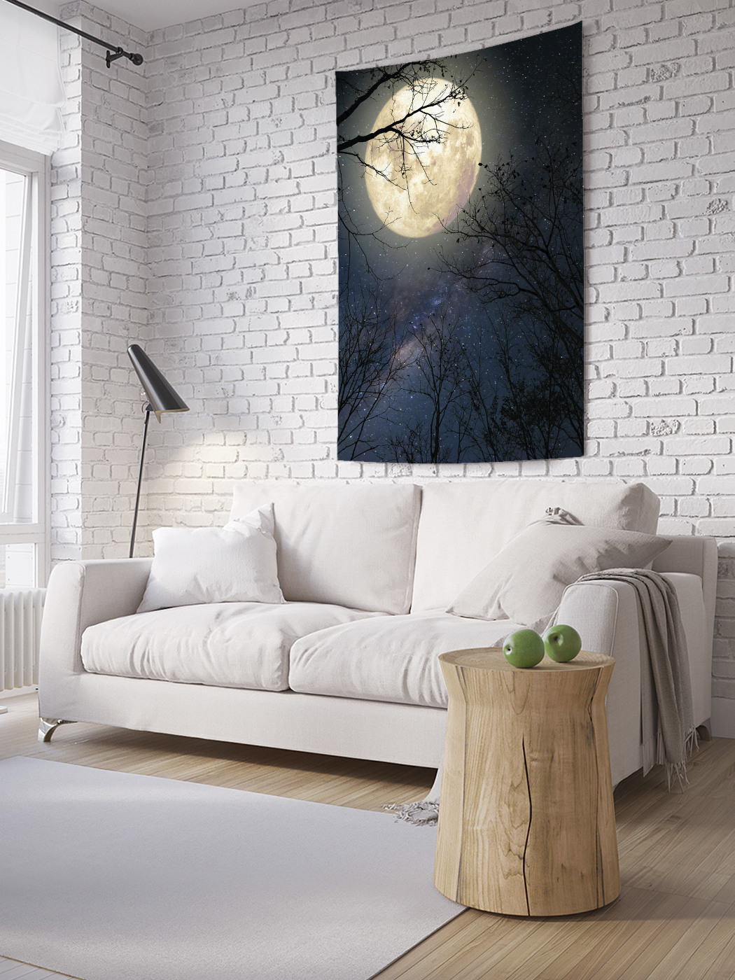 

Вертикальное фотопанно на стену JoyArty Полнолуние в лесу 150x200 см, Полнолуние в лесу