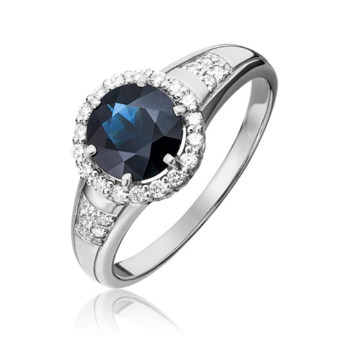 

Кольцо из золота р. , PLATINA jewelry 01-1302-00-105-1120-30, сапфир\бриллиант, 01-1302-00-105-1120-30