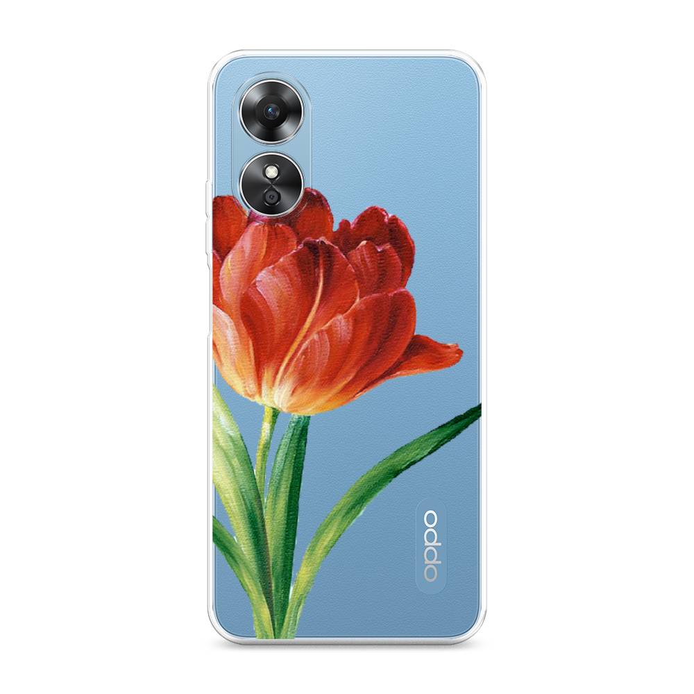 

Чехол Awog на Oppo A17 "Красный тюльпан", Оранжевый;зеленый, 2512050-8