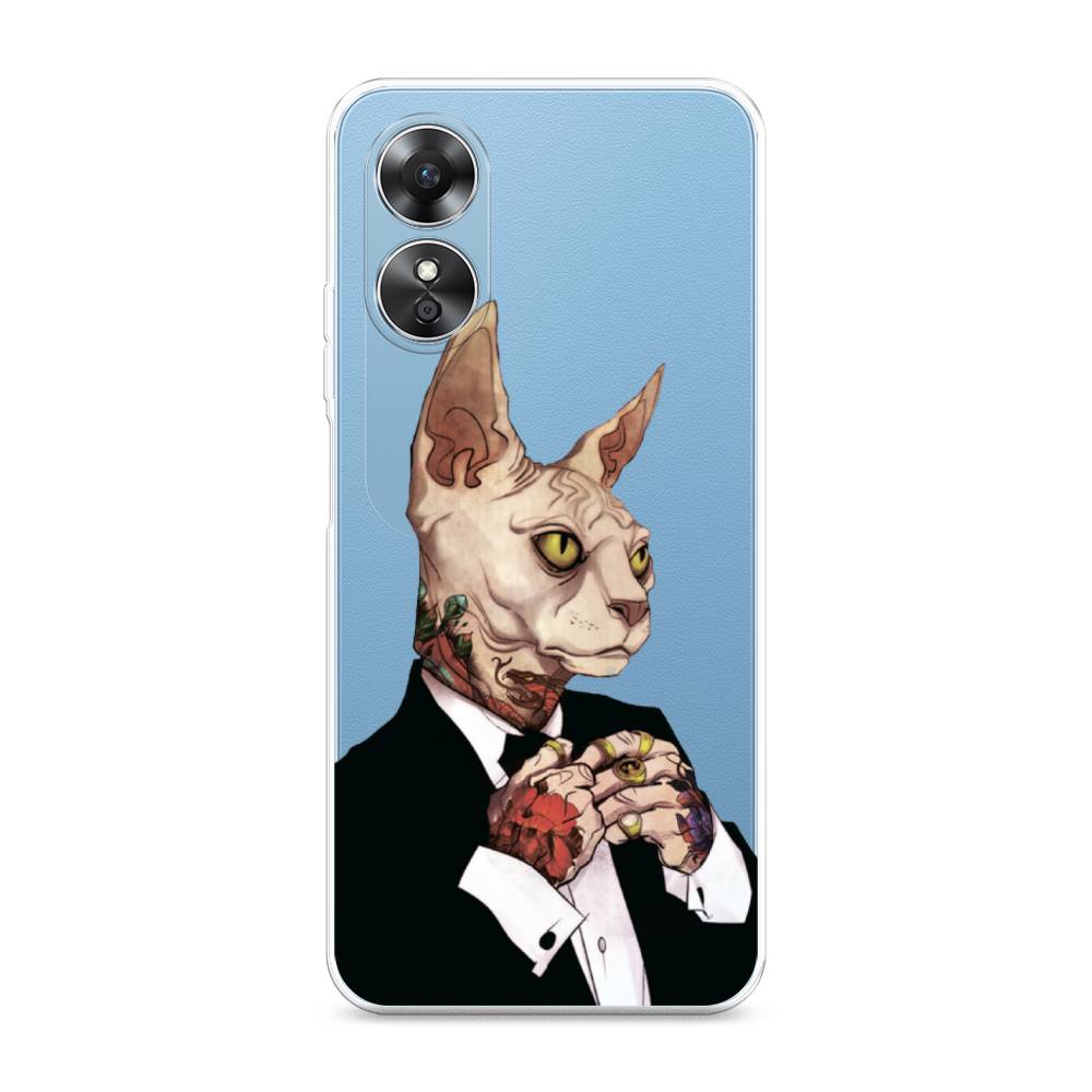 

Чехол Awog на Oppo A17 "Татуированный сфинкс", Бежевый;черный;красный, 2512050-7