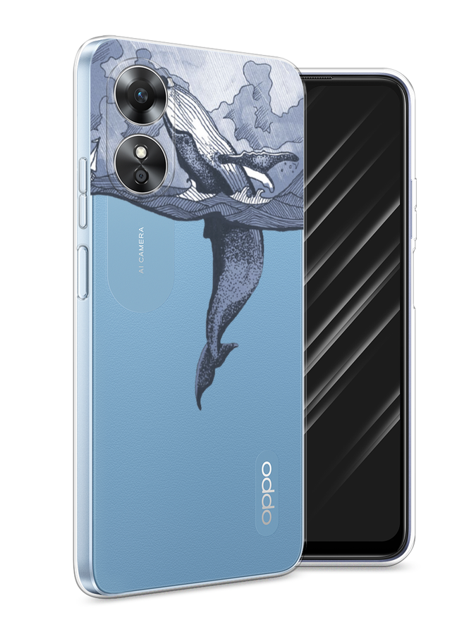 

Чехол Awog на Oppo A17 "Два измерения", Голубой;черный;прозрачный, 2512050-7