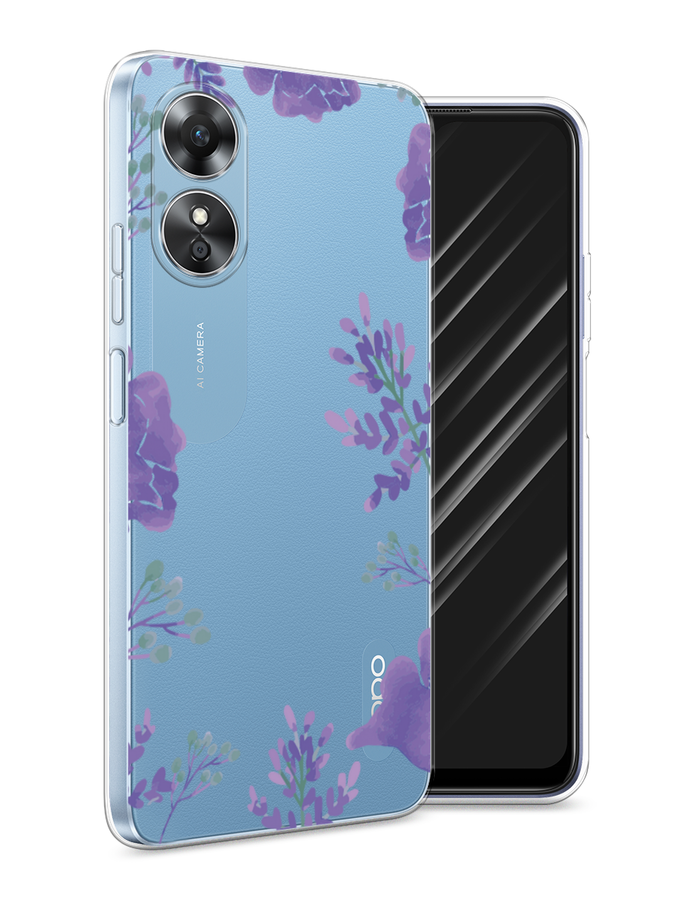 

Чехол Awog на Oppo A17 "Сиреневая цветочная рамка", Прозрачный;фиолетовый, 2512050-8