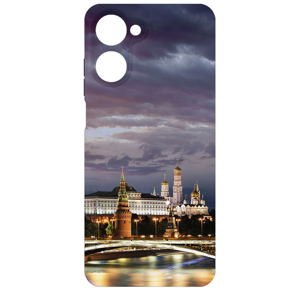 

Чехол-накладка Krutoff Soft Case Россия, Московский Кремль для Realme 10 4G черный
