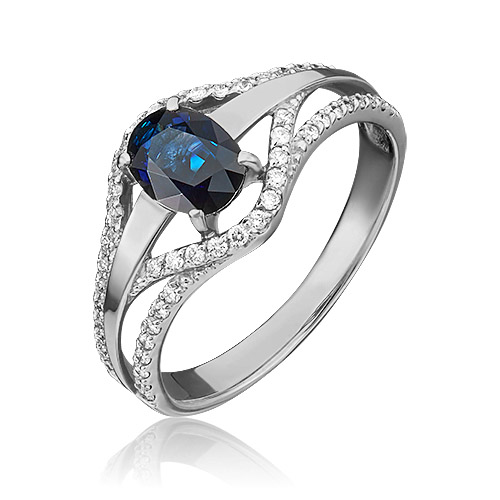 

Кольцо из золота р.  PLATINA jewelry 01-1324-00-105-1120-30, сапфир\бриллиант, 01-1324-00-105-1120-30