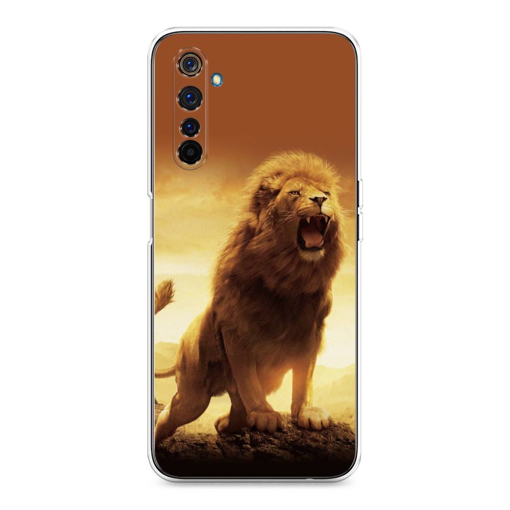 

Чехол на Realme 6 Pro "Львиный рык", Коричневый;желтый;оранжевый, 252850-1