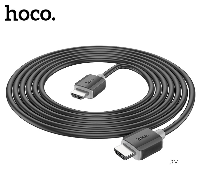 

Кабель Hoco HDMI, 3м Black, Черный, US08