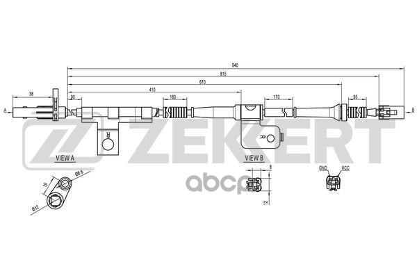 

Датчик Abs Передн. Прав. Kia Sorento 06- Zekkert арт.se-6099