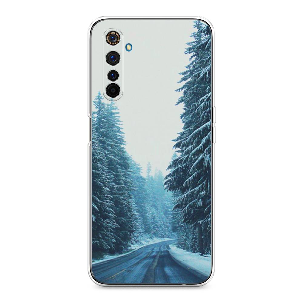 

Чехол на Realme 6 Pro "Зима 9", Бежевый;голубой;черный, 252850-2