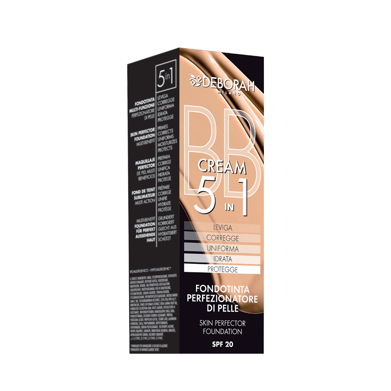 Тональный ВВ-крем Deborah Milano BB Cream 5 in 1 Skin Perfector Foundation, 30 мл