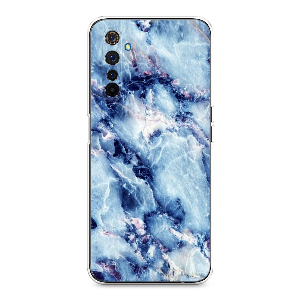 

Чехол на Realme 6 Pro "Мрамор с синими прожилками", Синий, 252850-3