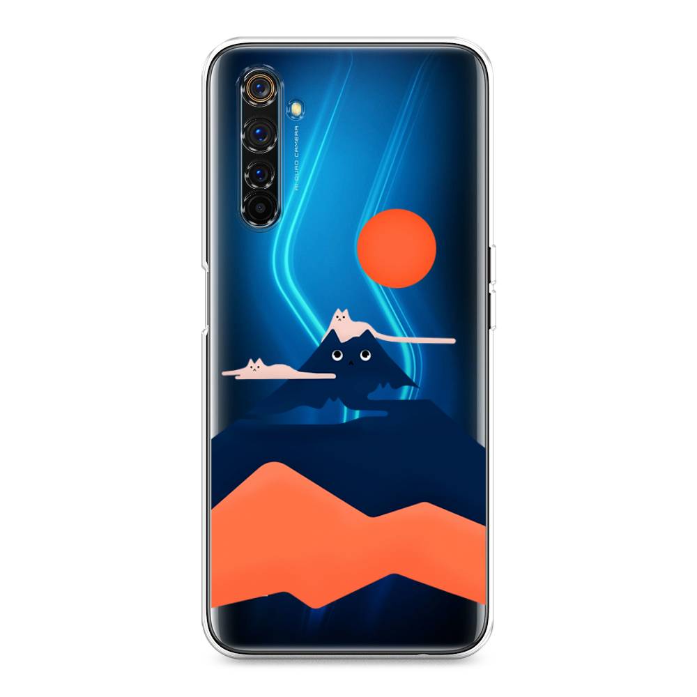 

Чехол на Realme 6 Pro "Кот-гора", Черный;оранжевый, 252850-4
