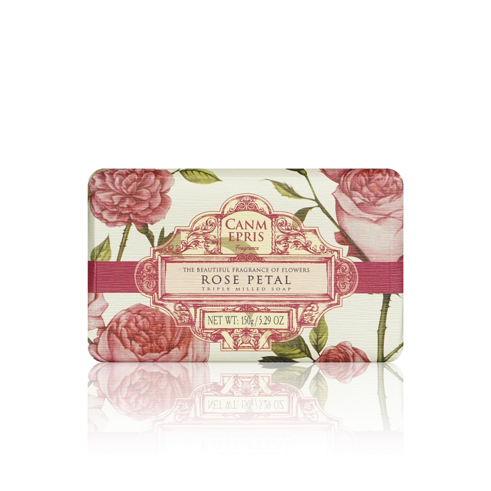 Мыло натуральное парфюмированное Canmepris Rose Petal 150г дезинфицирующее мыло для пилинга rose de mer savon suprem