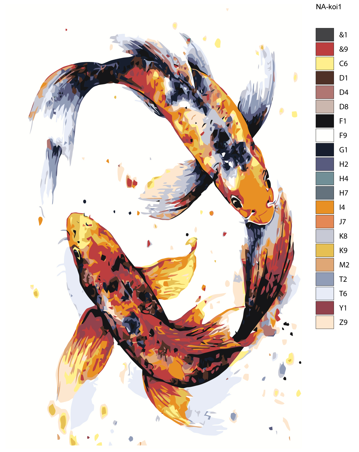 

Картина по номерам, Живопись по номерам, 80 x 120, NA-koi1, NA-koi1