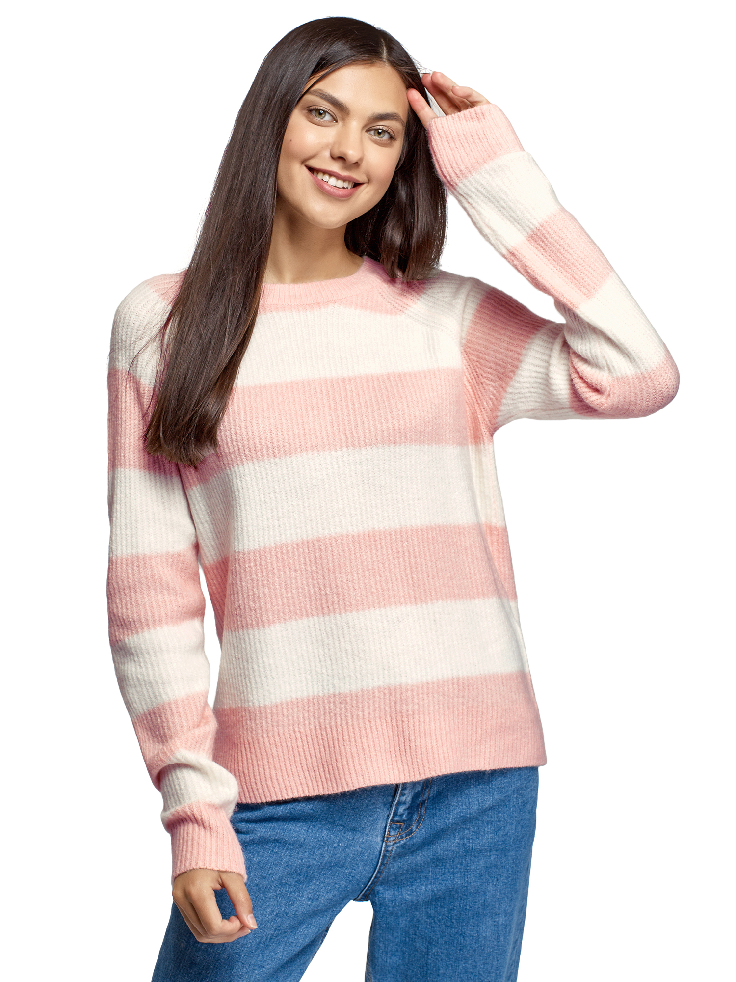 

Джемпер женский oodji 63807335-2 розовый 2XL, 63807335-2