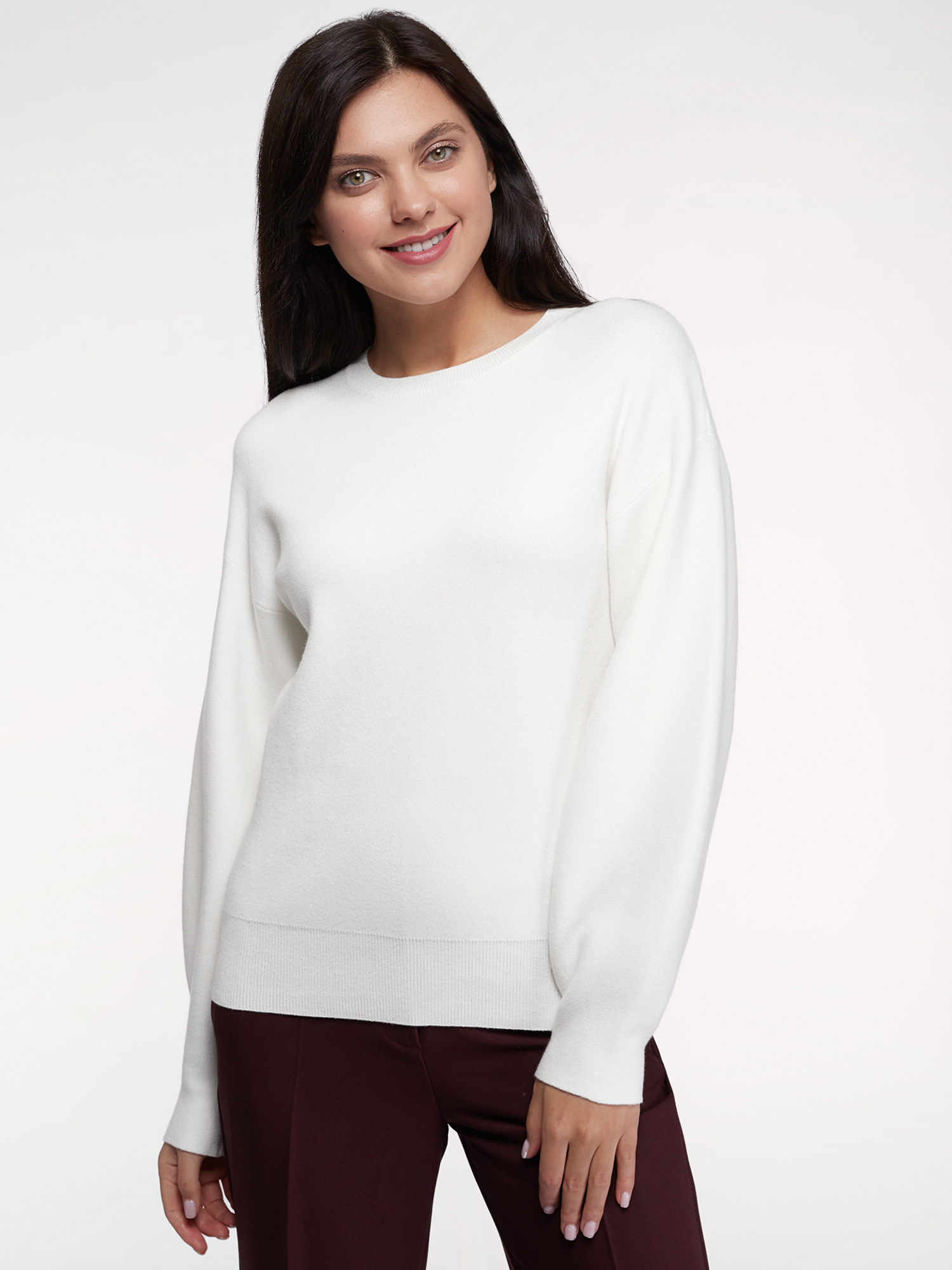 

Джемпер женский oodji 63812658 белый 2XS, 63812658