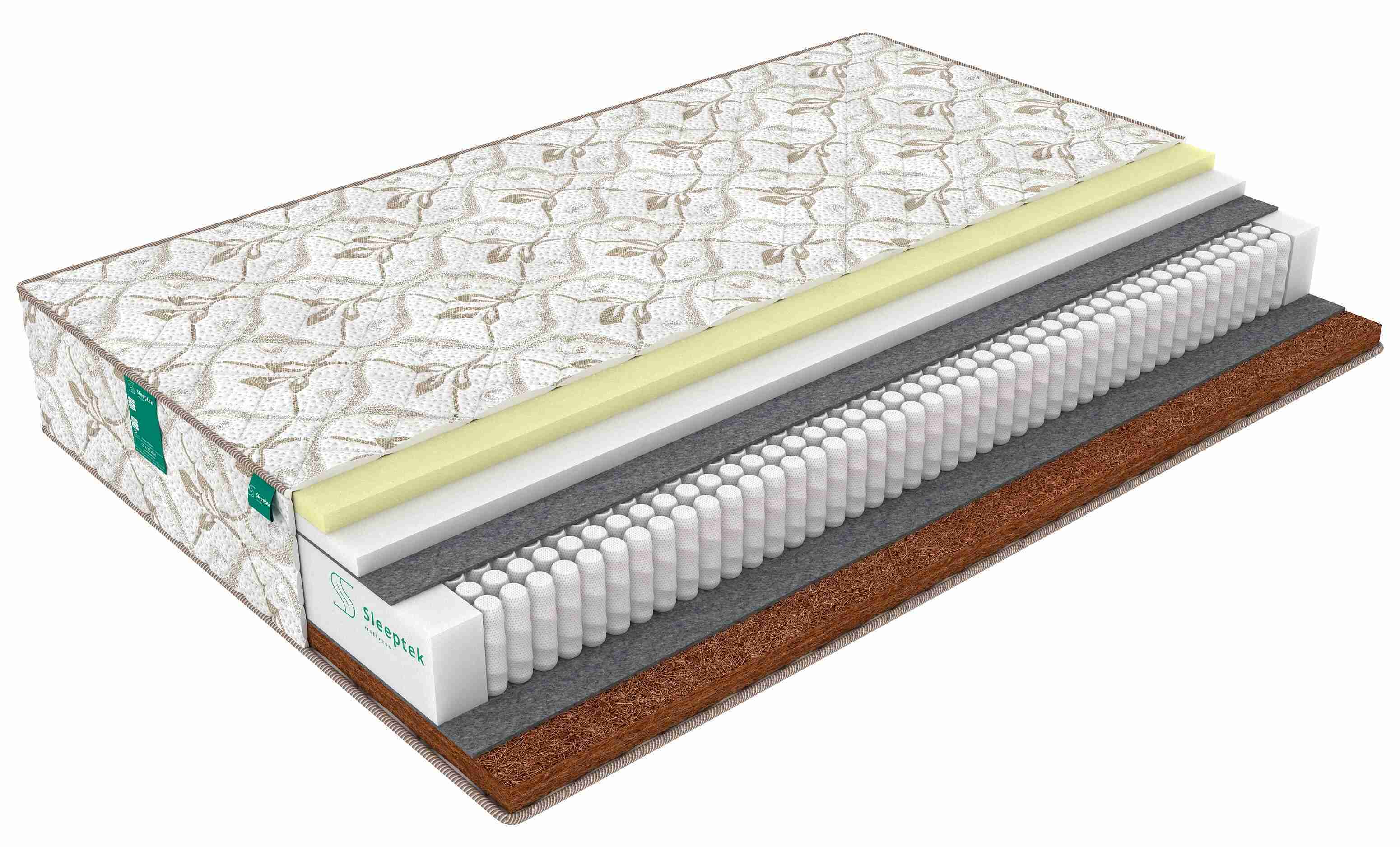

Матрас пружинный Sleeptek Perfect MemoFoam Cocos/brdmtr466950 140х185, Белый, Perfect MemoFoam Cocos