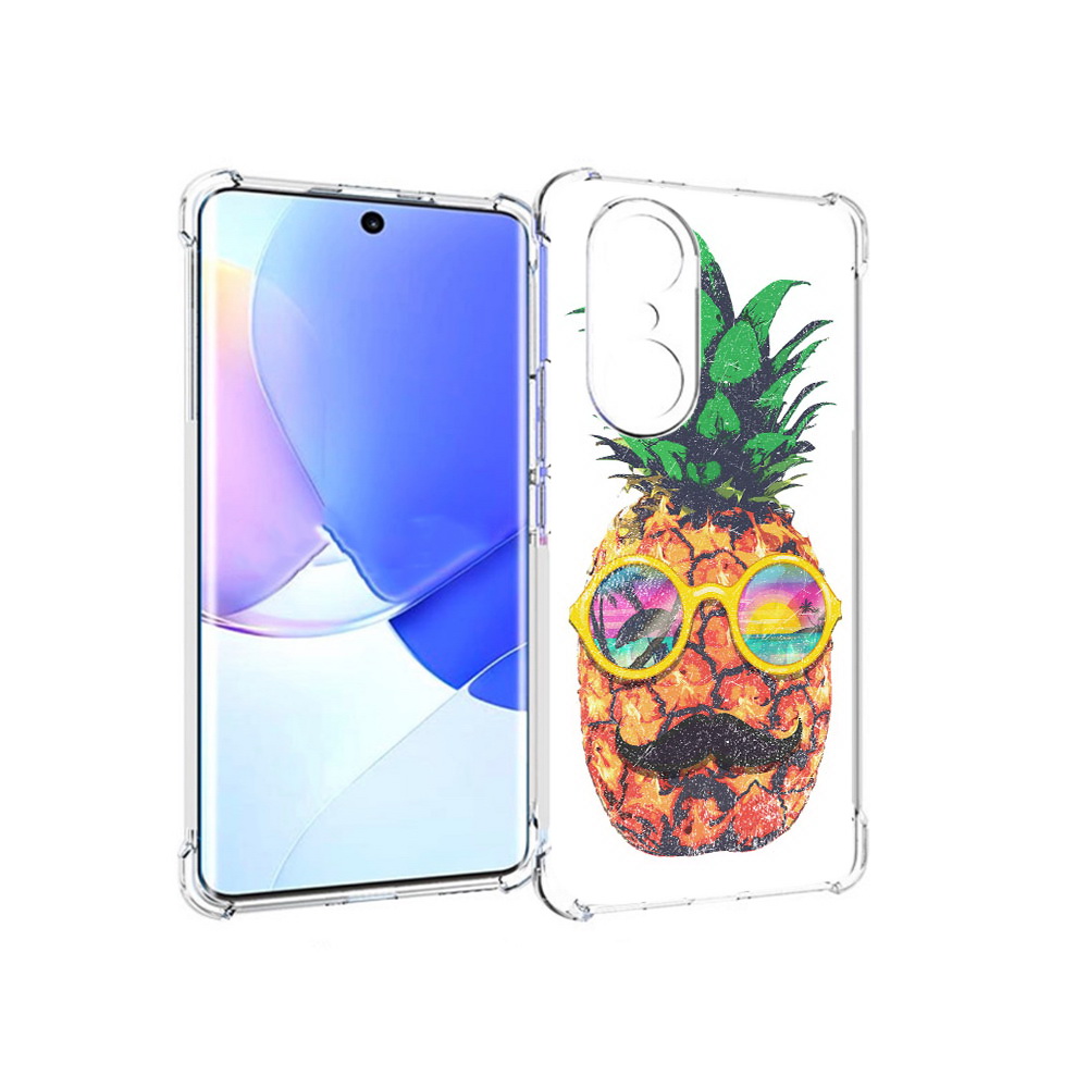

Чехол MyPads Tocco для Honor 60 Pro прикольный ананас с лицом, Прозрачный, Tocco