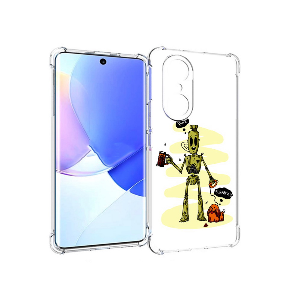 

Чехол MyPads Tocco для Honor 60 Pro прикольный робот, Прозрачный, Tocco
