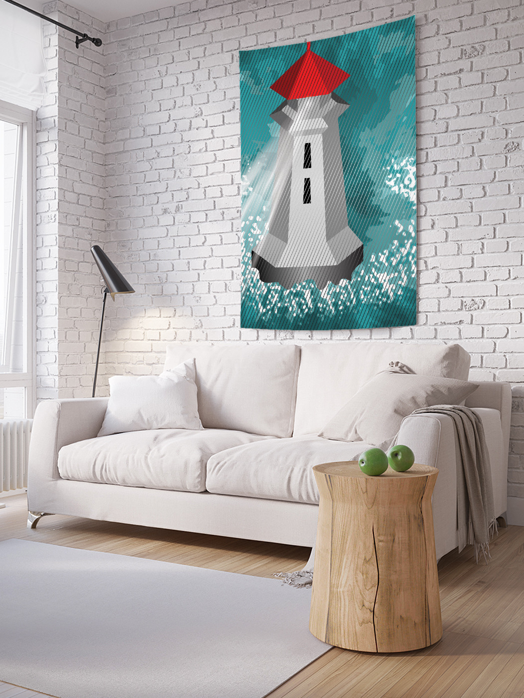 

Вертикальное фотопанно на стену JoyArty Буря на маяке 100x150 см, Буря на маяке