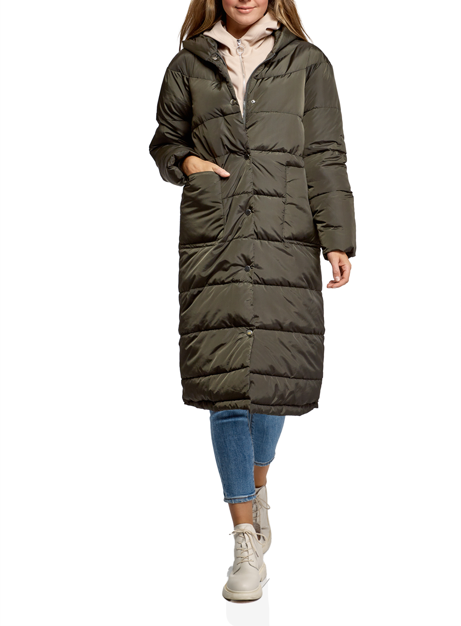 

Куртка женская oodji 10207009-1 хаки 36/170, 10207009-1