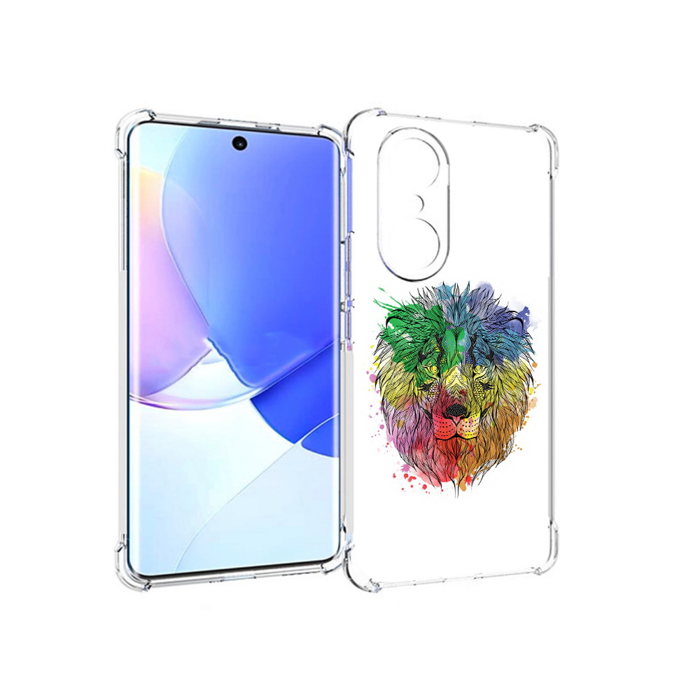 

Чехол MyPads Tocco для Honor 60 Pro разноцветный гордый лев, Прозрачный, Tocco