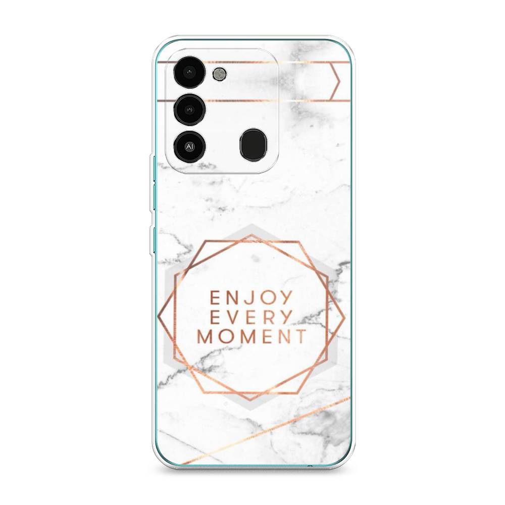

Чехол Awog на Tecno Spark Go 2022/8С/9 "Enjoy every moment мрамор", Разноцветный, 301350-7