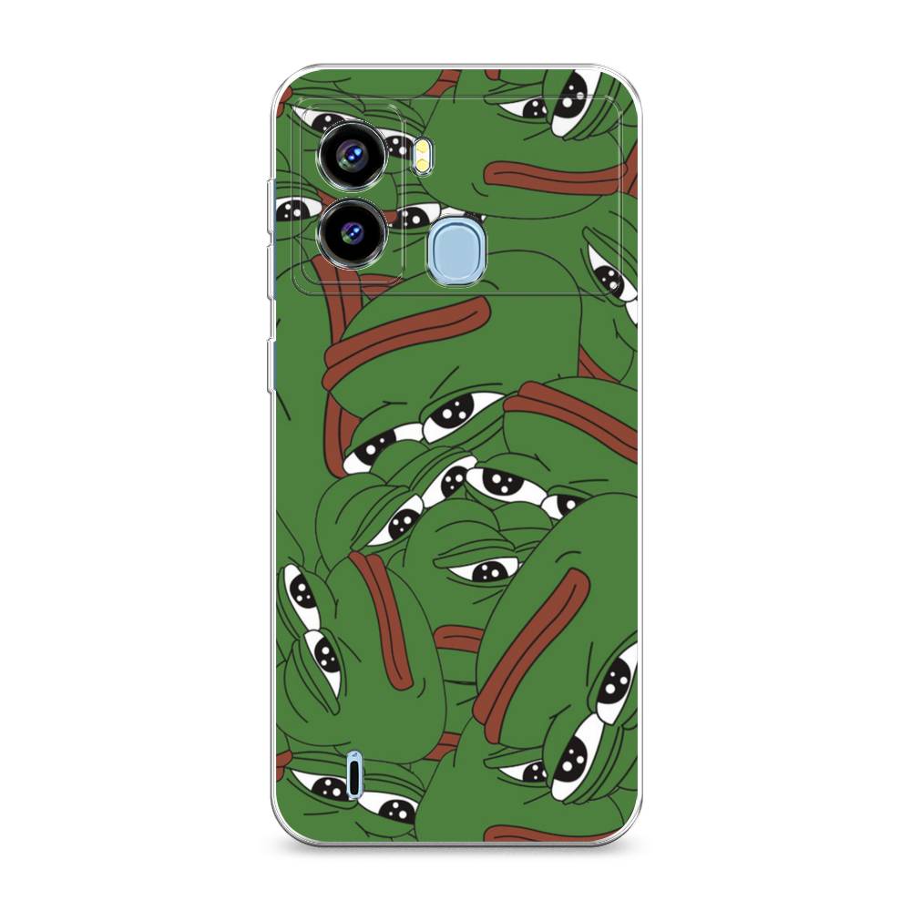

Чехол Awog на Tecno Pop 6 "Печальный frog", Разноцветный, 302050-9