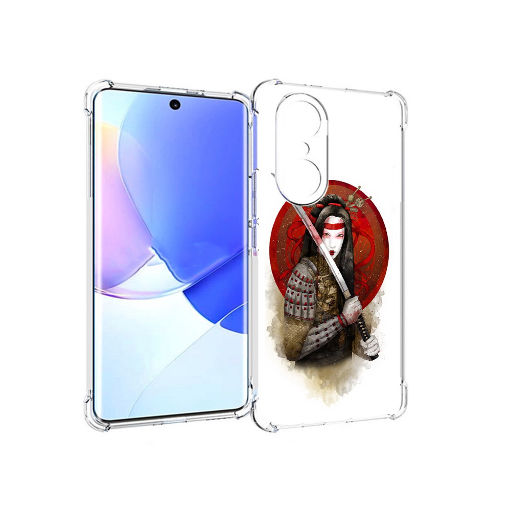 

Чехол MyPads Tocco для Honor 60 Pro рисованная девушка с катаной, Прозрачный, Tocco