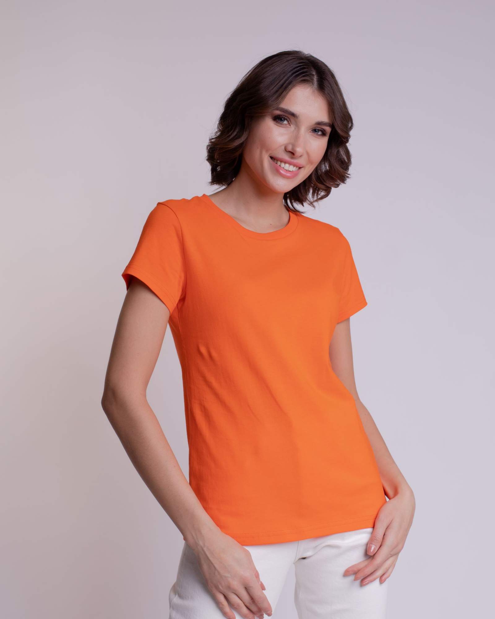 

Футболка женская Uzcotton W-F оранжевая L, Оранжевый, W-F