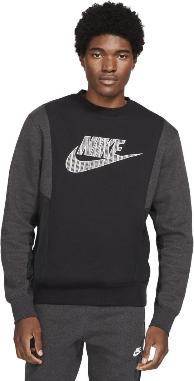 

Свитшот мужской Nike M Sportswear Hybrid Fleece Crew черный M, M Sportswear Hybrid Fleece Crew