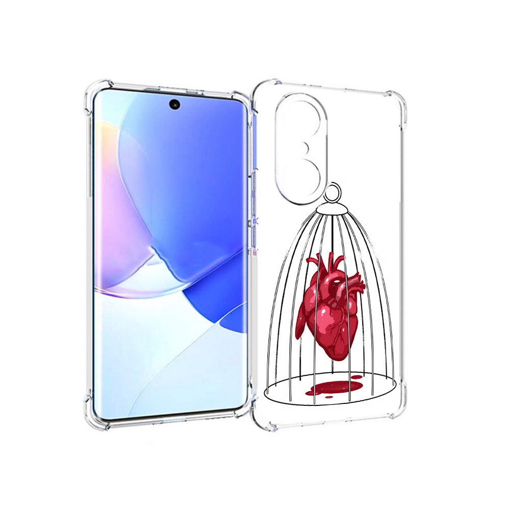 

Чехол MyPads Tocco для Honor 60 Pro сердце в клетке, Прозрачный, Tocco
