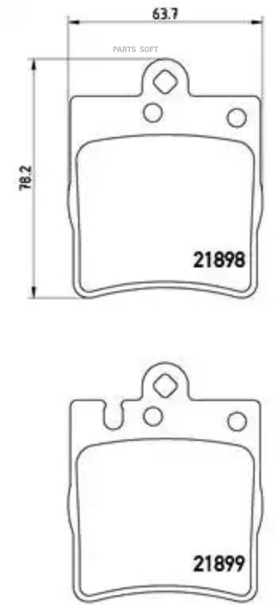 

Тормозные колодки brembo задние P50033