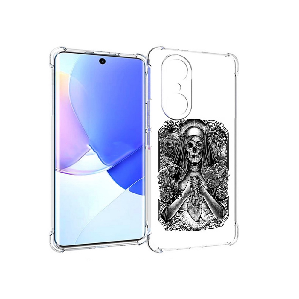

Чехол MyPads Tocco для Honor 60 Pro скелет с сердцем, Прозрачный, Tocco
