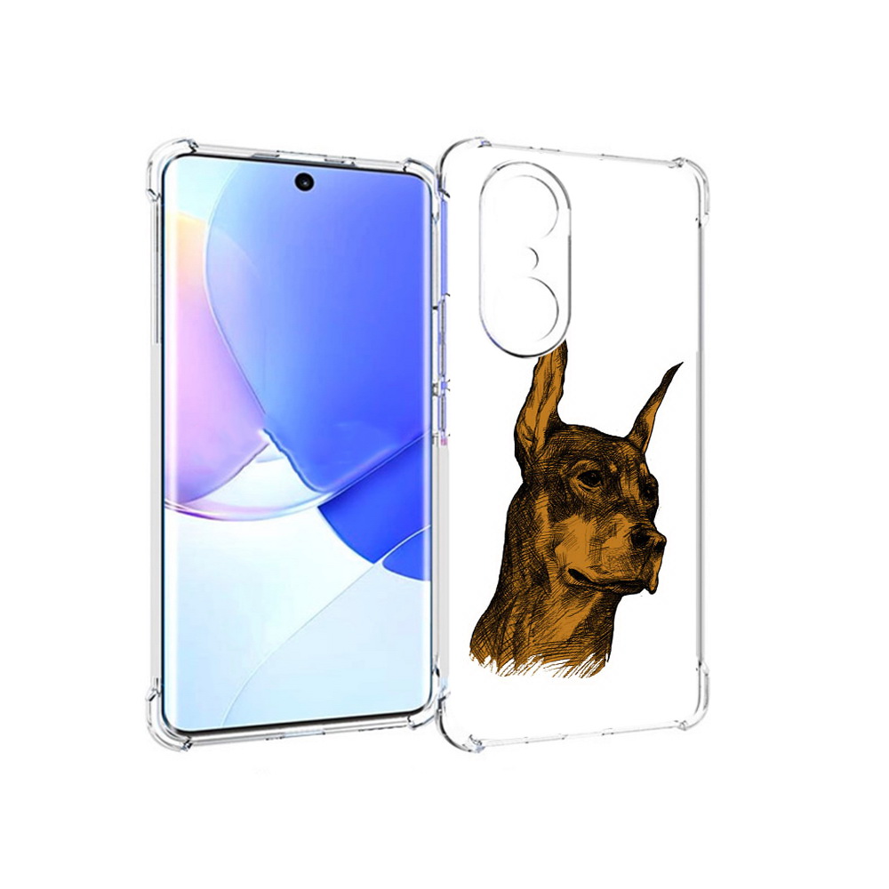 

Чехол MyPads Tocco для Honor 60 Pro скетч доберман, Прозрачный, Tocco