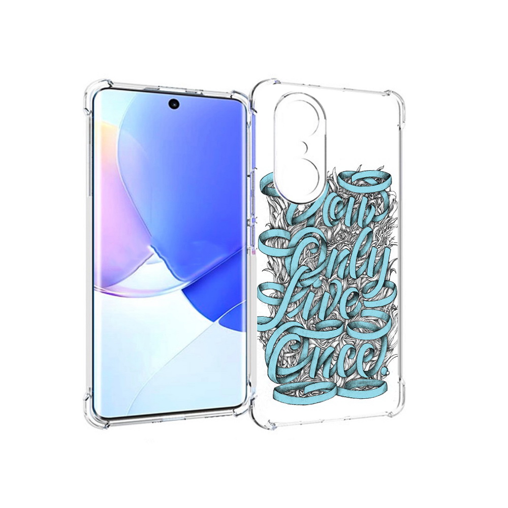 

Чехол MyPads Tocco для Honor 60 Pro слова из ленты абстракция, Прозрачный, Tocco