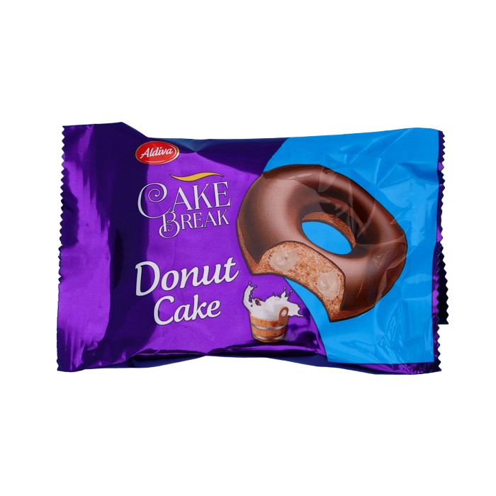 Пончик CAKE BREAK DONUT с молочным кремом, покрытый шоколадом, 50 г