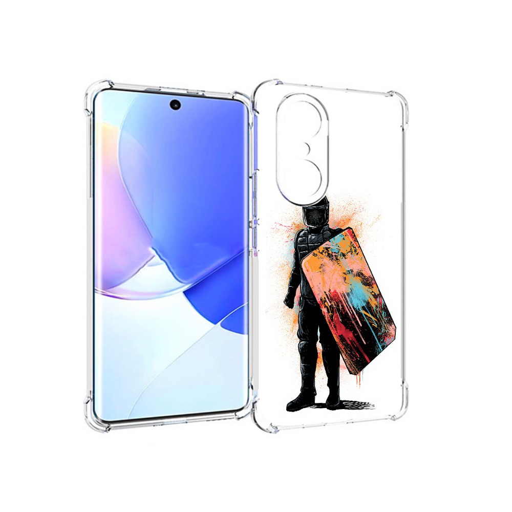 

Чехол MyPads Tocco для Honor 60 Pro солдат с красочным щитом, Прозрачный, Tocco