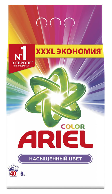 

Стиральный порошок ARIEL Color, автомат, 6кг, цветное белье