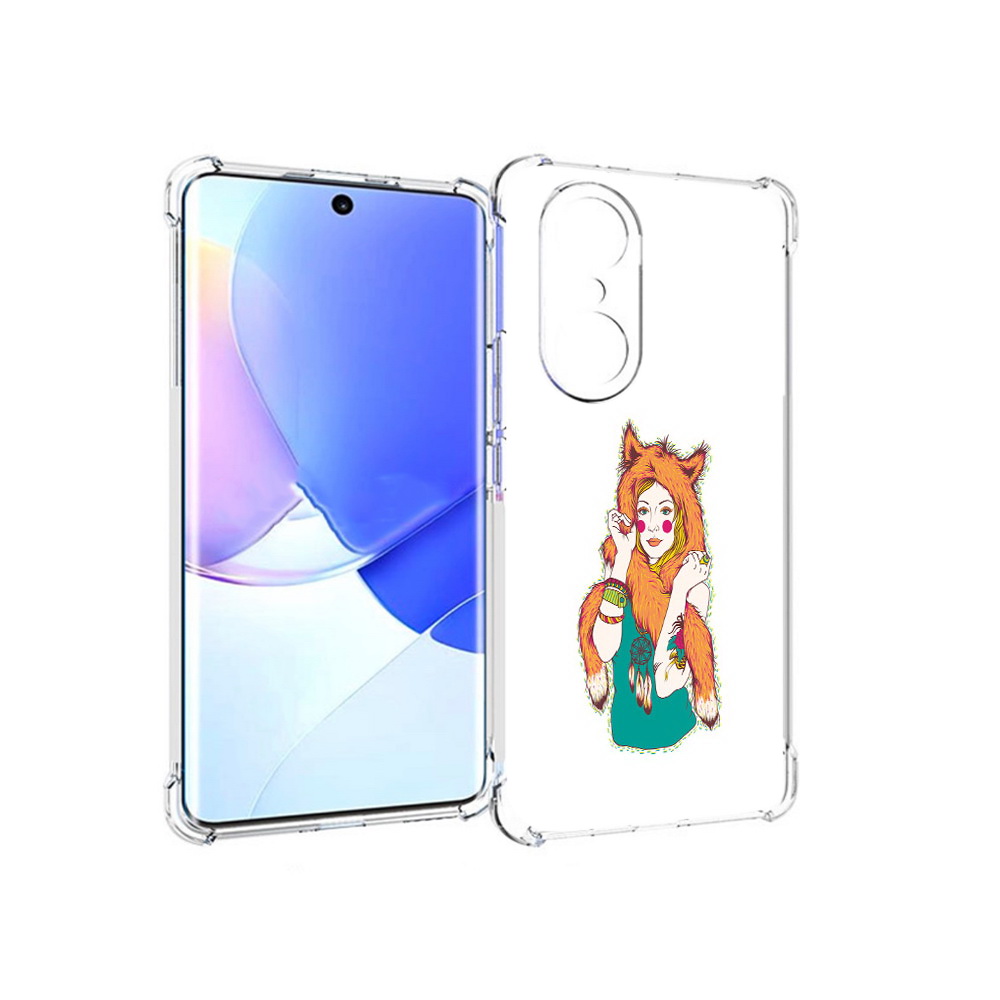 

Чехол MyPads Tocco для Honor 60 Pro Девушка лиса, Прозрачный, Tocco