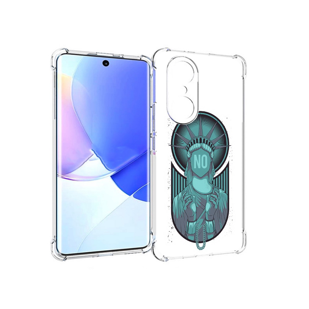 

Чехол MyPads Tocco для Honor 60 Pro статуя свободы зеленый, Прозрачный, Tocco