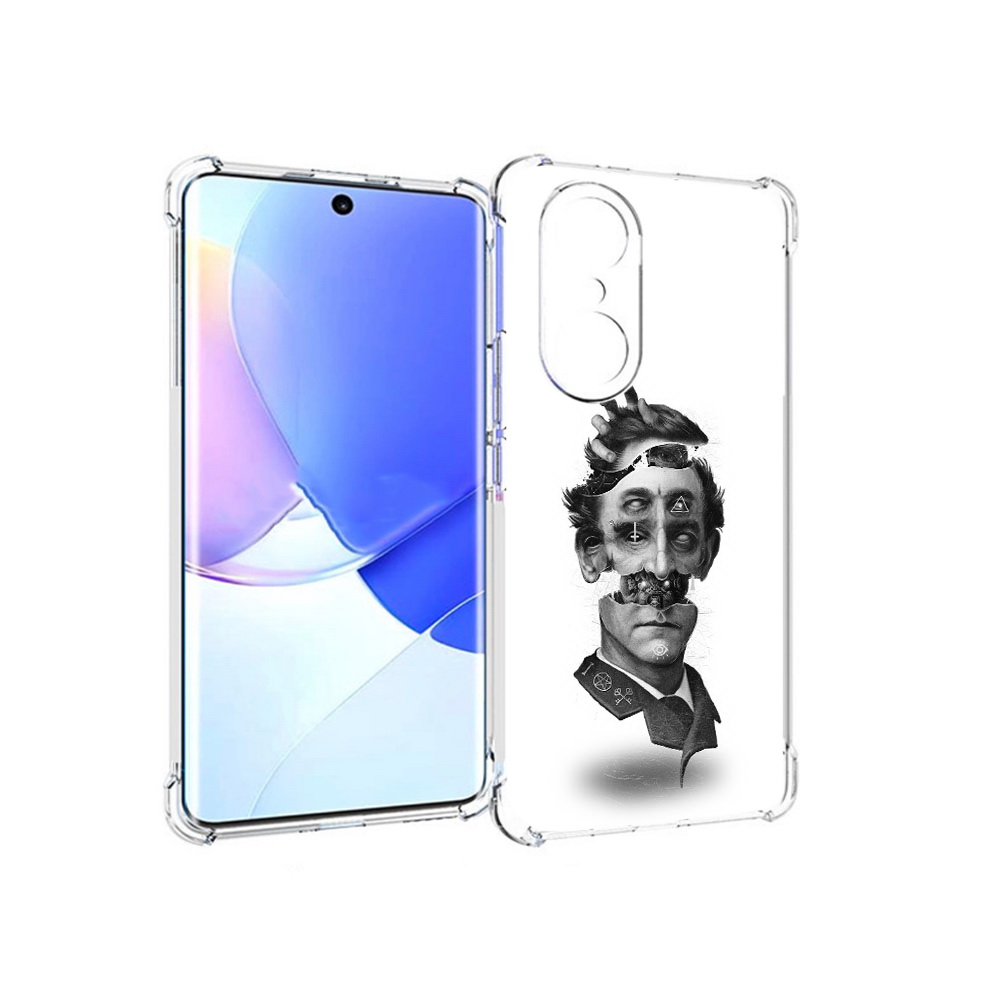 

Чехол MyPads Tocco для Honor 60 Pro страшное лицо абстракция, Прозрачный, Tocco