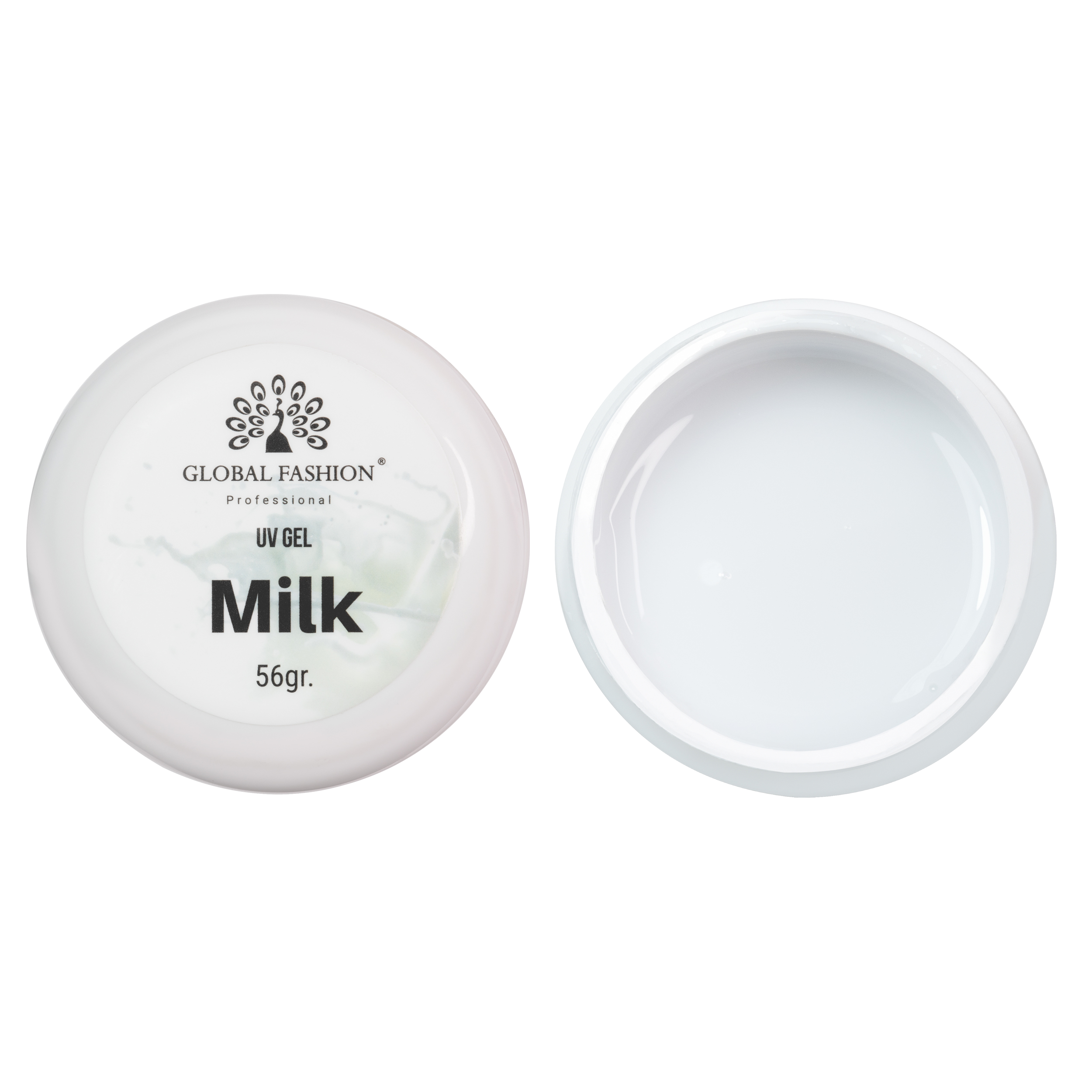 Гель для наращивания ногтей Global Fashion Milk молочный 56 г