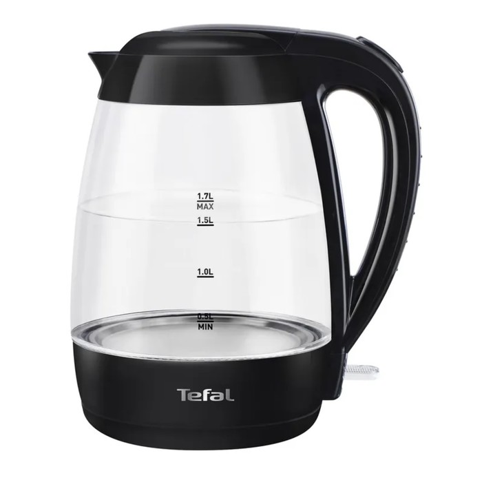 

Чайник электрический TEFAL KO450832, стекло, 1.7 л, 2400 Вт, черный