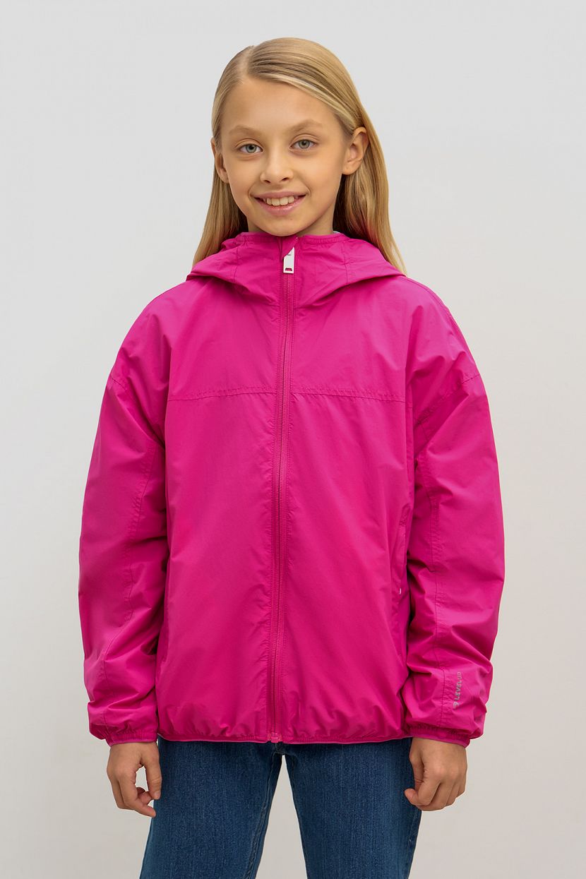 

Ветровка детская BAON BK1023003, PINK YARROW-WHITE, 152, Розовый, BK1023003