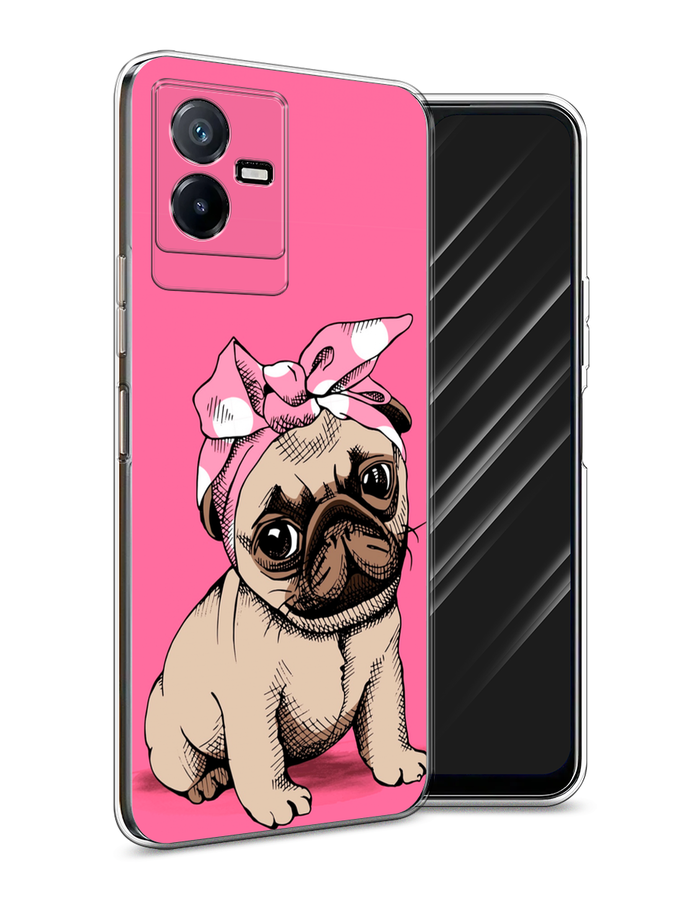 

Чехол Awog на Vivo Y73t "Dog Pin-Up", Розовый;бежевый, 268050-2